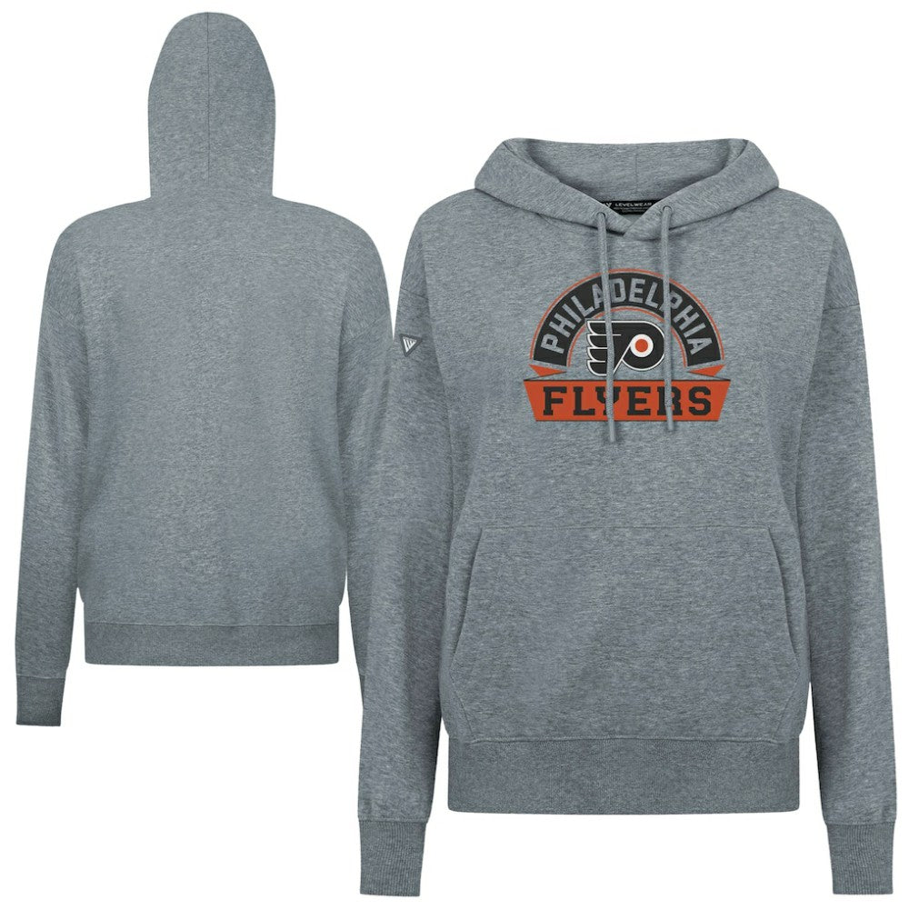 Philadelphia Flyers Levelwear Women's Adorn Banner Arch Pullover Hoodie - Gray | US 203146167