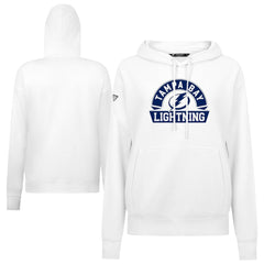 Tampa Bay Lightning Levelwear Women's Adorn Banner Arch Pullover Hoodie - White | US 203146169