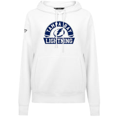 Tampa Bay Lightning Levelwear Women's Adorn Banner Arch Pullover Hoodie - White | US 203146169