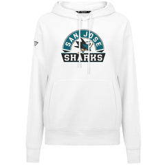 San Jose Sharks Levelwear Women's Adorn Banner Arch Pullover Hoodie - White | US 203146177