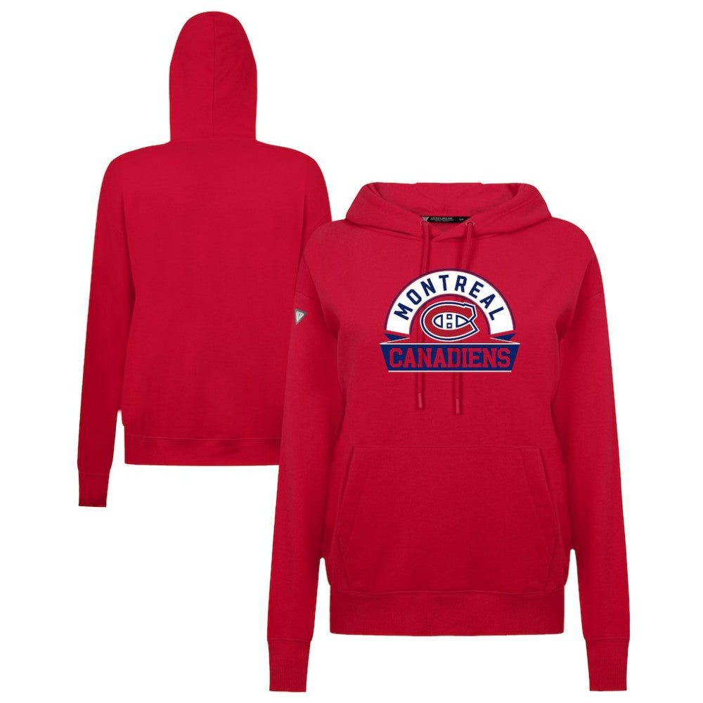 Montreal Canadiens Levelwear Women's Adorn Banner Arch Pullover Hoodie - Red | US 203146186