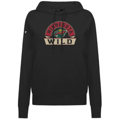 Minnesota Wild Levelwear Women's Adorn Banner Arch Pullover Hoodie - Black | US 203146190