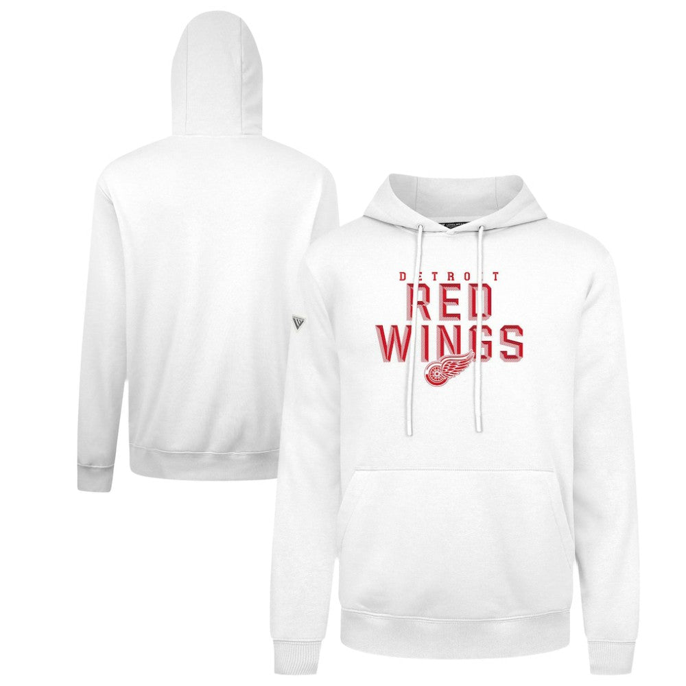 Detroit Red Wings Levelwear Podium Carve Pullover Hoodie - White | US 203146377
