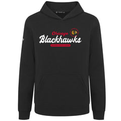 Chicago Blackhawks Levelwear Youth Podium Monument Pullover Hoodie - Black | US 203146442