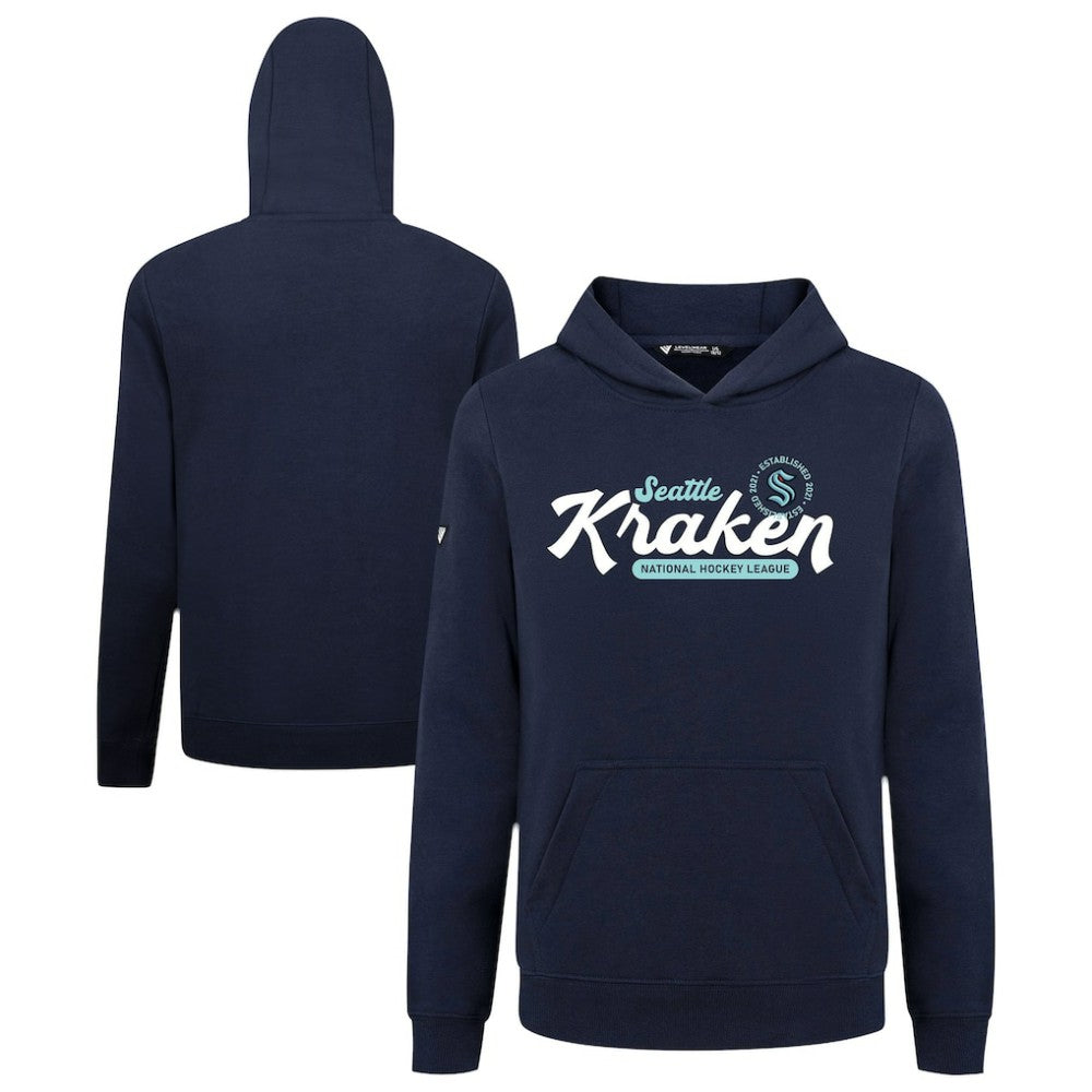 Seattle Kraken Levelwear Youth Podium Monument Pullover Hoodie - Navy | US 203146445