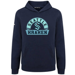 Seattle Kraken Levelwear Youth Podium Banner Arch Pullover Hoodie - Navy | US 203146467
