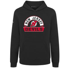 New Jersey Devils Levelwear Youth Podium Banner Arch Pullover Hoodie - Black | US 203146468
