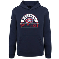 Montreal Canadiens Levelwear Youth Podium Banner Arch Pullover Hoodie - Navy | US 203146473