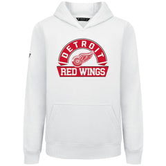 Detroit Red Wings Levelwear Youth Podium Banner Arch Pullover Hoodie - White | US 203146475