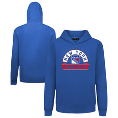 New York Rangers Levelwear Youth Podium Banner Arch Pullover Hoodie - Royal | US 203146476