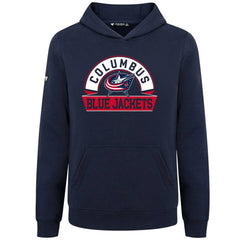 Columbus Blue Jackets Levelwear Youth Podium Banner Arch Pullover Hoodie - Navy | US 203146485