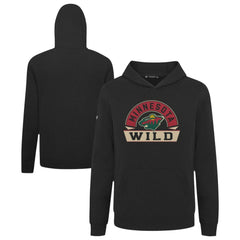 Minnesota Wild Levelwear Youth Podium Banner Arch Pullover Hoodie - Black | US 203146486