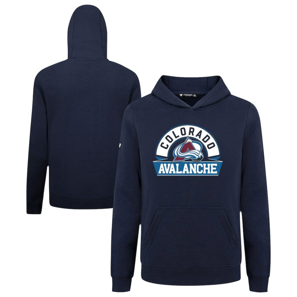 Colorado Avalanche Levelwear Youth Podium Banner Arch Pullover Hoodie - Navy | US 203146487