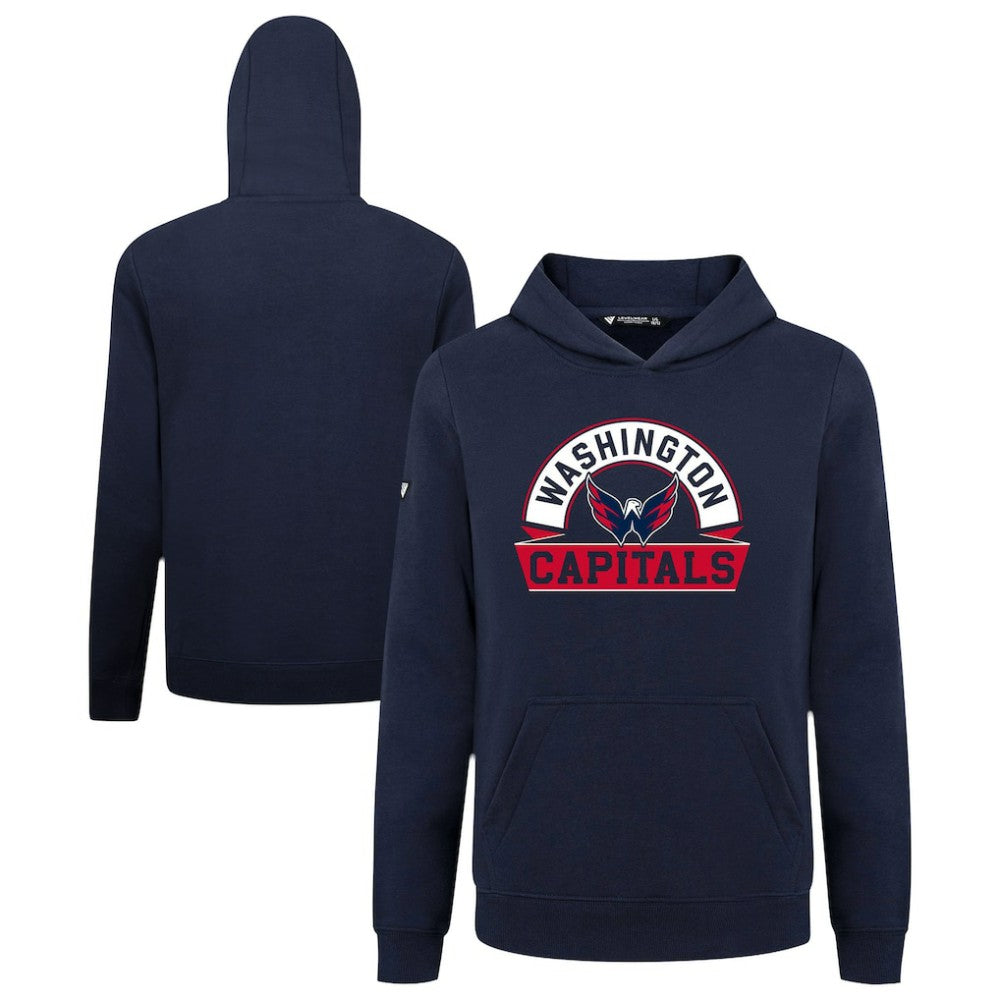 Washington Capitals Levelwear Youth Podium Banner Arch Pullover Hoodie - Navy | US 203146490