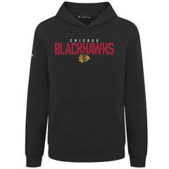 Chicago Blackhawks Levelwear Youth Podium Carve Pullover Hoodie - Black | US 203146500