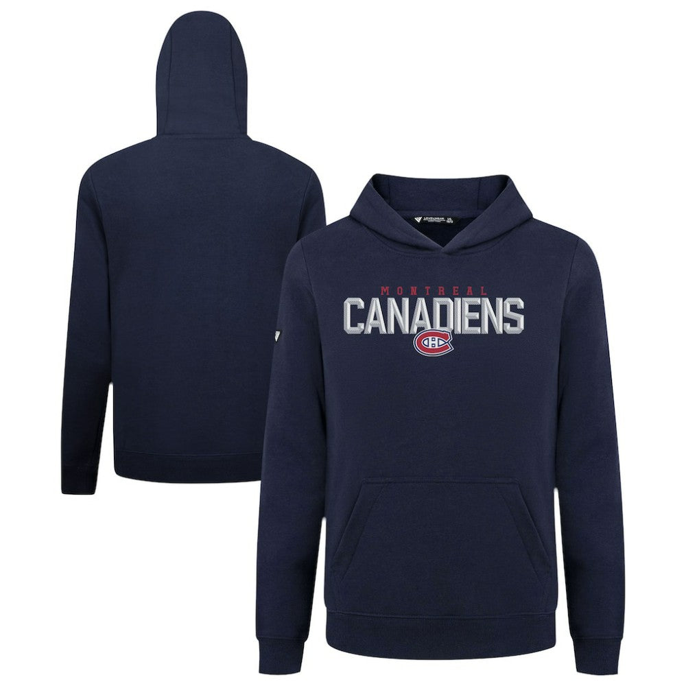 Montreal Canadiens Levelwear Youth Podium Carve Pullover Hoodie - Navy | US 203146517