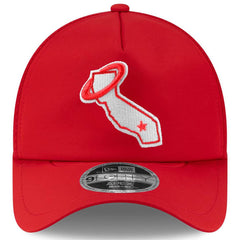 Los Angeles Angels New Era 2026 Batting Practice Alternate Apex 9FORTY Adjustable Hat - Red Hats