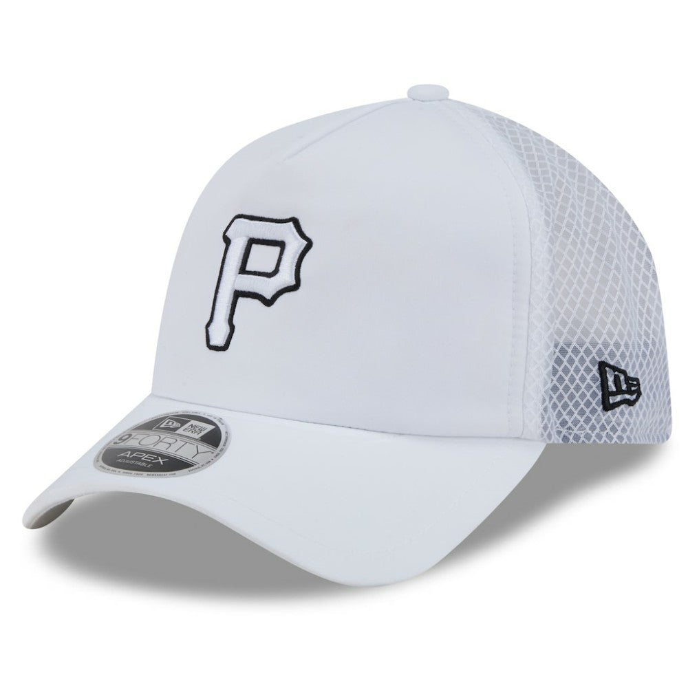 Pittsburgh Pirates New Era 2026 Batting Practice Apex 9FORTY Adjustable Trucker Hat - White Hats