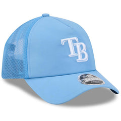 Tampa Bay Rays New Era 2026 Batting Practice Apex 9FORTY Adjustable Trucker Hat - Light Blue Hats