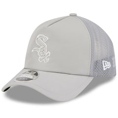 Chicago White Sox New Era 2026 Batting Practice Apex 9FORTY Adjustable Trucker Hat - Gray Hats