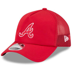 Atlanta Braves New Era 2026 Batting Practice Apex 9FORTY Adjustable Trucker Hat - Red Hats