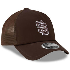 San Diego Padres New Era 2026 Batting Practice Apex 9FORTY Adjustable Trucker Hat - Brown Hats