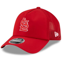 St. Louis Cardinals New Era 2026 Batting Practice Apex 9FORTY Adjustable Trucker Hat - Red Hats