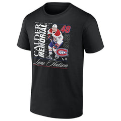 Lane Hutson Montreal Canadiens 2025 Calder Memorial Trophy Winner T-Shirt - Black | US 203149069