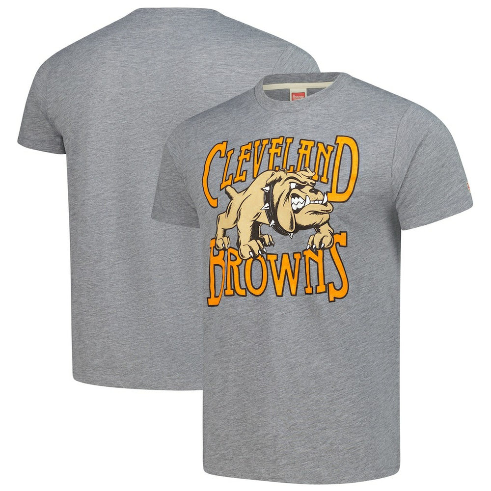 Cleveland Browns Homage Unisex Tri-Blend Dawg Pound XL Bone Collar T-Shirt - Gray T-shirts