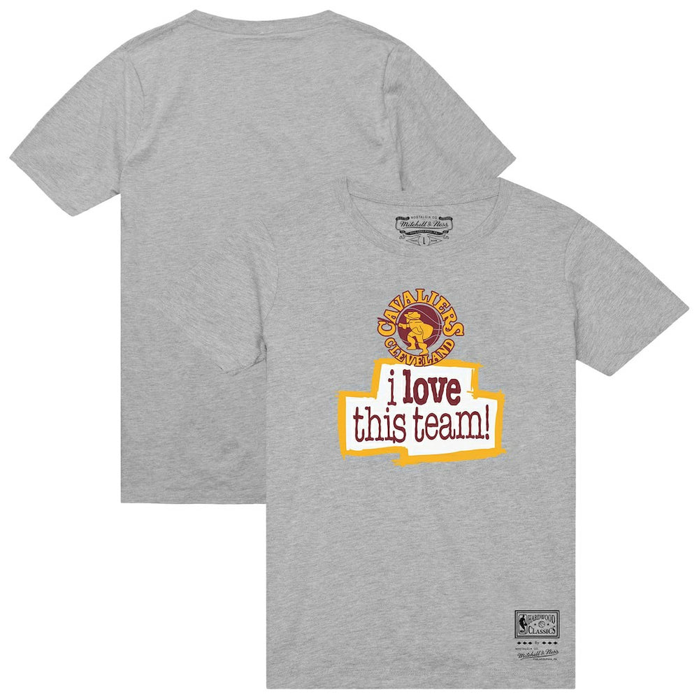 Cleveland Cavaliers I Love This Team T-Shirt Heather Gray - Mitchell & Ness
