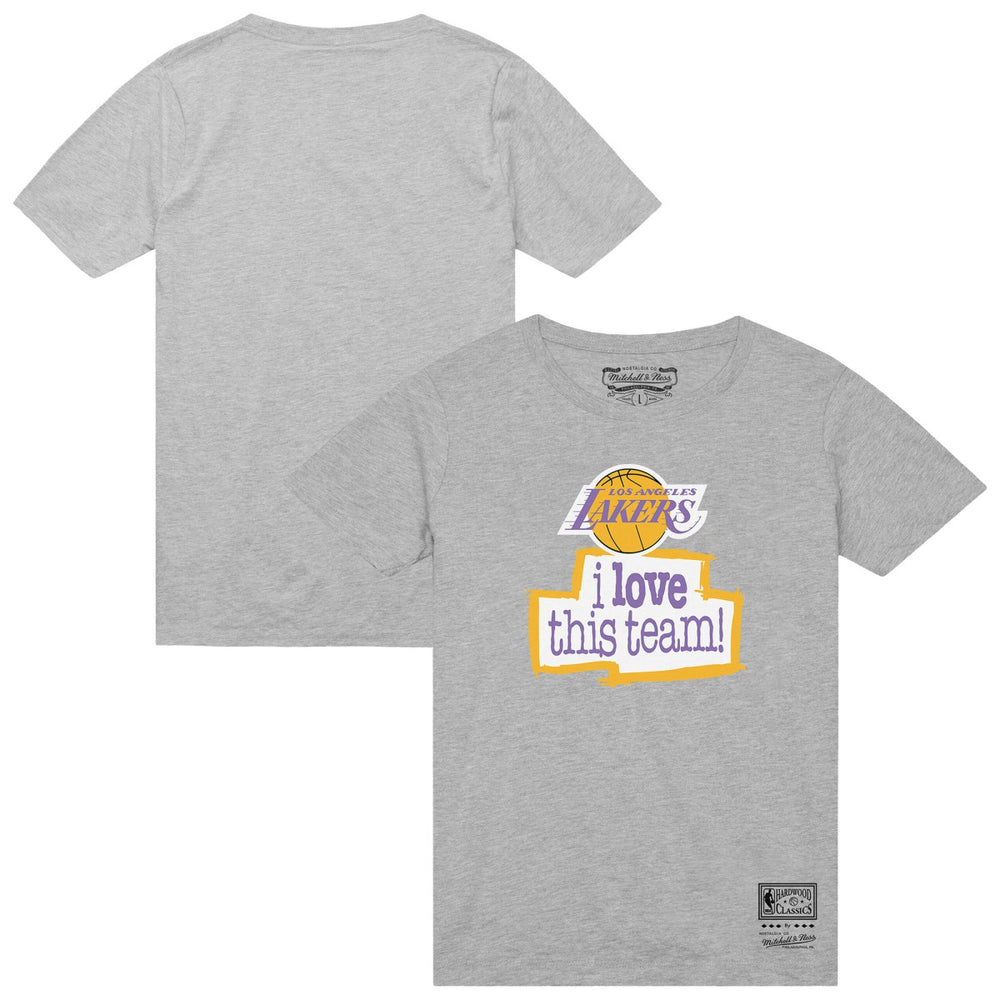 Los Angeles Lakers I Love This Team T-Shirt Heather Gray - Mitchell & Ness