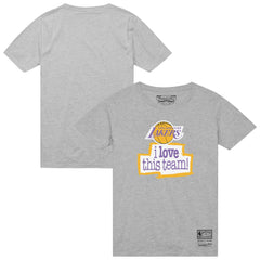 Los Angeles Lakers I Love This Team T-Shirt Heather Gray - Mitchell & Ness