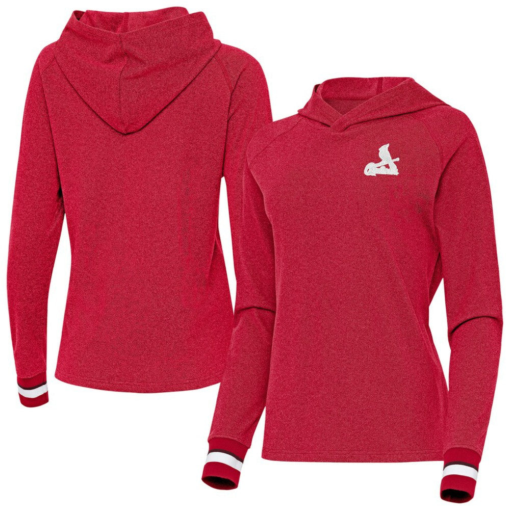 St. Louis Cardinals Antigua Women's Trek Pullover Hoodie - Red Hoodies