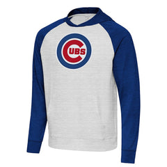 Chicago Cubs Antigua Urgent Pullover Hoodie - Royal/Gray Hoodies