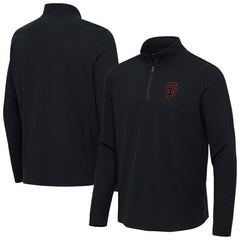 San Francisco Giants Antigua Sync Tri-Blend Quarter-Zip Pullover - Heather Black Pullover