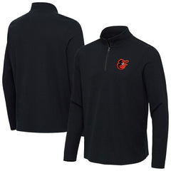 Baltimore Orioles Antigua Sync Tri-Blend Quarter-Zip Pullover - Heather Black Pullover