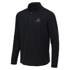 Arizona Diamondbacks Antigua Sync Tri-Blend Quarter-Zip Pullover - Heather Black Pullover