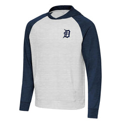 Detroit Tigers Antigua Urgent Pullover Hoodie - Heather Navy/Gray Hoodies