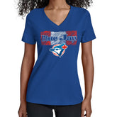 Toronto Blue Jays Starter Women's Team Color Shading V-Neck T-Shirt - Royal T-shirts