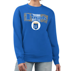 Kansas City Royals Starter Women's Team Color Shading Fleece Pullover Sweatshirt - Royal Pullover
