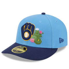 Milwaukee Brewers New Era 2026 Spring Training Low Profile 59FIFTY Fitted Hat - Light Blue/Navy Hats