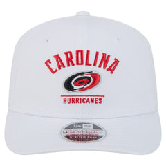 Carolina Hurricanes New Era Team Lockup Basic 9SEVENTY Adjustable Hat - White | US 203155586