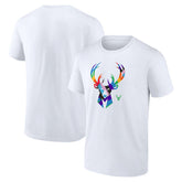 Milwaukee Bucks Team Logo Pride T-Shirt White outlet
