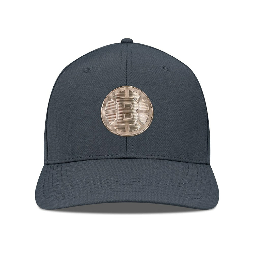 Boston Bruins Levelwear Rise Copper Insignia Flex Hat - Charcoal | US 203155836