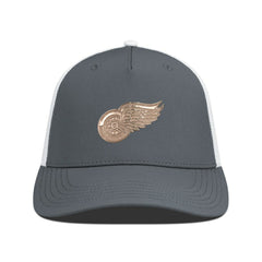 Detroit Red Wings Levelwear Signal Copper Insignia Trucker Adjustable Hat - Charcoal/White | US 203155894
