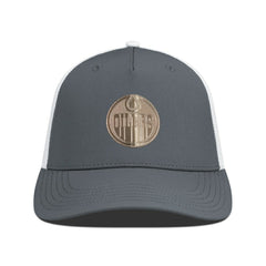 Edmonton Oilers Levelwear Signal Copper Insignia Trucker Adjustable Hat - Charcoal/White | US 203155896