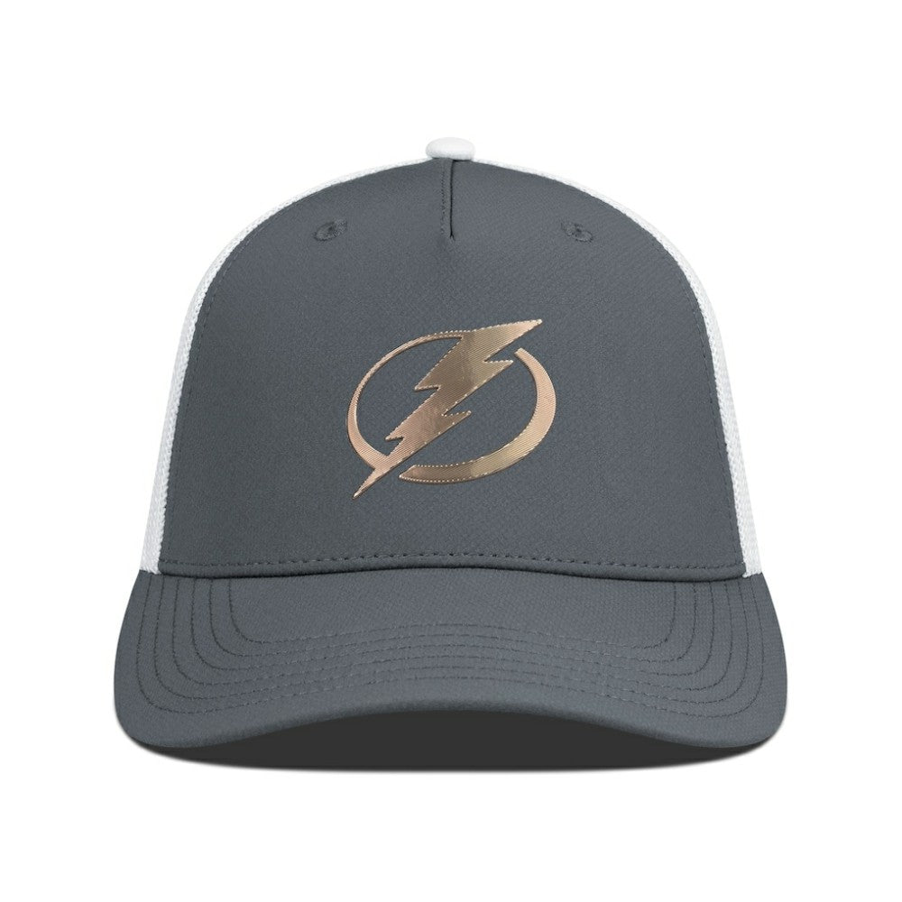 Tampa Bay Lightning Levelwear Signal Copper Insignia Trucker Adjustable Hat - Charcoal/White | US 203155906