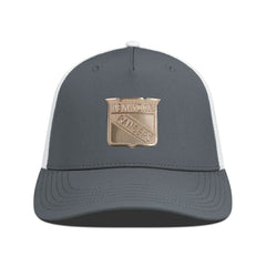 New York Rangers Levelwear Signal Copper Insignia Trucker Adjustable Hat - Charcoal/White | US 203155916