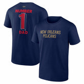 New Orleans Pelicans #1 Dad Jersey T-Shirt Navy