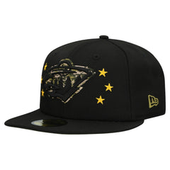Minnesota Wild New Era Military Appreciation Digital Camo Stars 59FIFTY Fitted Hat - Black | US 203156192